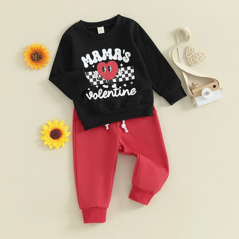 Citgeetti kevadine sõbrapäev, poisslapsed, tüdrukud, pikkade varrukatega, kirjatrükiga topid, ühevärvilised püksid