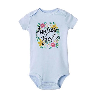 Nyári újszülött baba ruhák koszorú nénik Bestie aranyos tipegő kombiné fiúk lányok rövid ujjú vicces bodyk ruhák