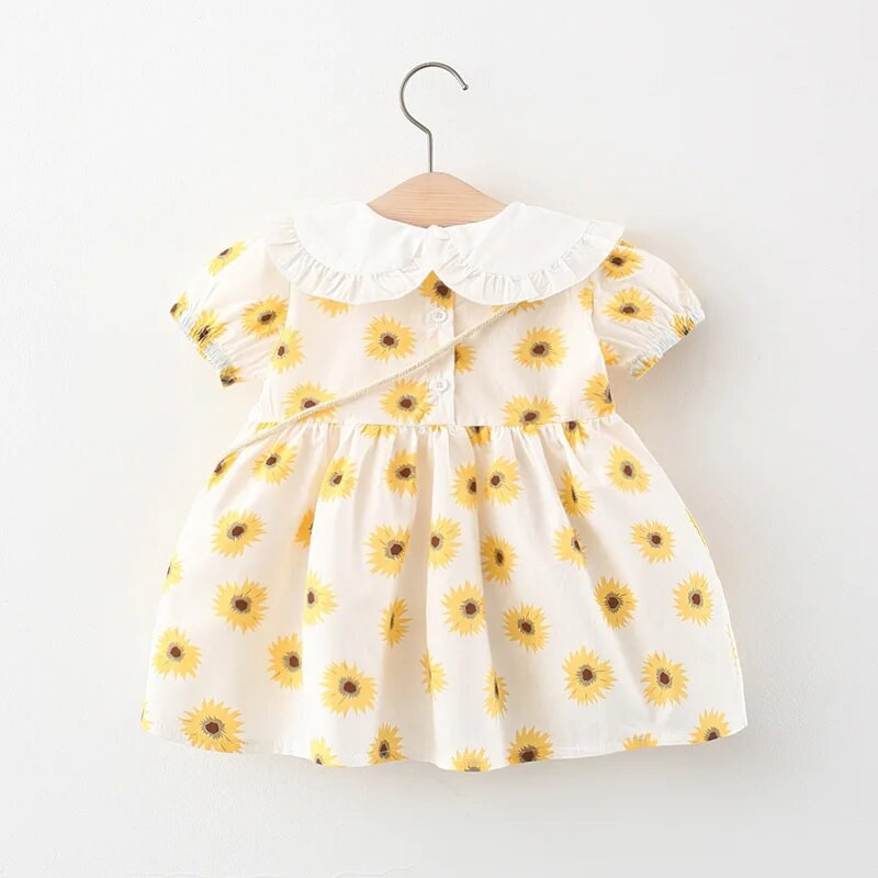 Καλοκαιρινά νεογέννητα κοριτσίστικα ρούχα κοντομάνικο φόρεμα για μωρά βρεφικά ρούχα για πάρτι γενεθλίων πριγκίπισσα