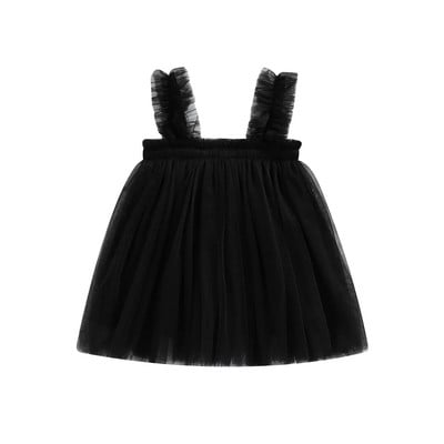 Kislány kisbaba tüll ruha, szép ujjatlan redőzött masszív nyári ruha buli szoknyás ruha gyerekeknek hercegnő keresztelő rózsaszín ruhák