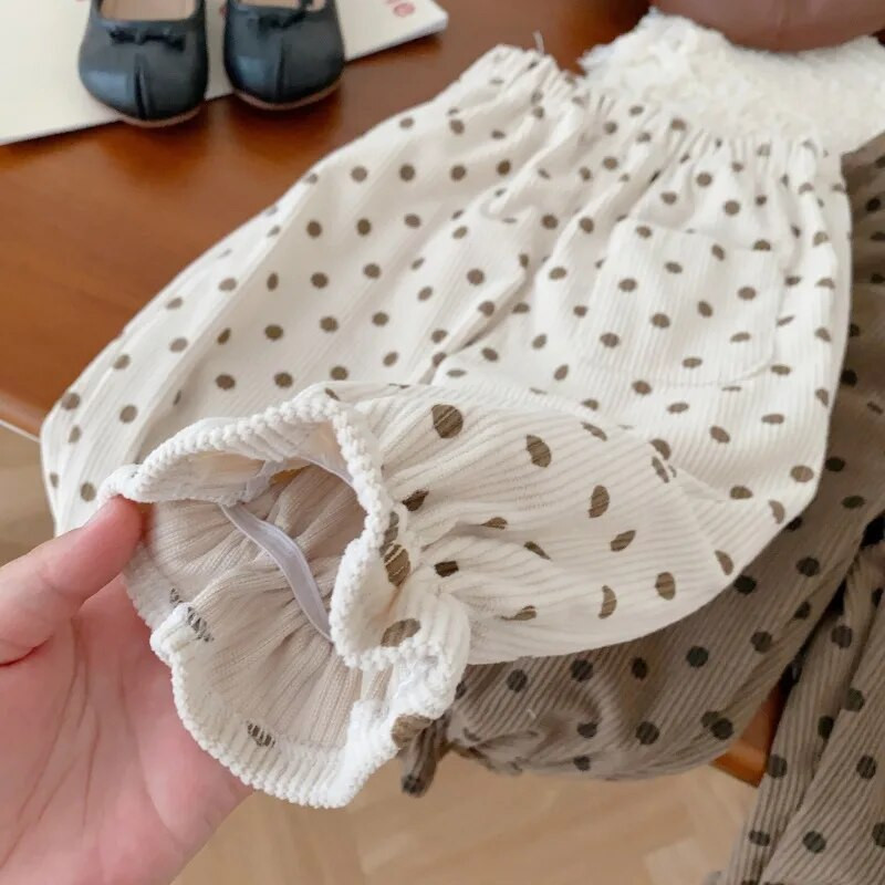 Παιδικό παντελόνι φθινοπώρου 2023 Νέο κοτλέ παντελόνι για κορίτσια Χαρέμι μόδας παντελόνι 0-5 ετών Casual παντελόνι Πουά παντελόνι για την άνοιξη