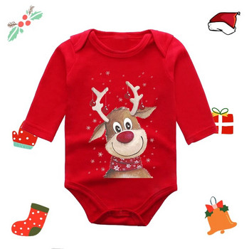 2023 Infant Newborn My First Christmas Rompers Baby Boys Girls Bodysuit Born Crawling μακρυμάνικα Jumpsuits Φεστιβάλ Δώρα