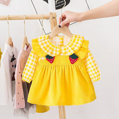 Armas armas beebi väike tüdrukute kleit lilleline karu kleit kevad sügis 1 2 3 aastat vanad lapsed väikelapsed laste riided tutu kleidid