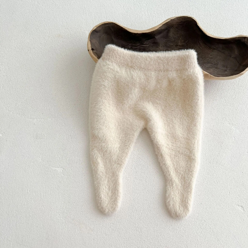 0-24M Jaundzimušais Bērns Zēns Meitene Ziemas Drēbes Siltas Plīša Bikses Bikses Biezas Stretch Legingi Jauki Saldi Jaundzimušu Bikses