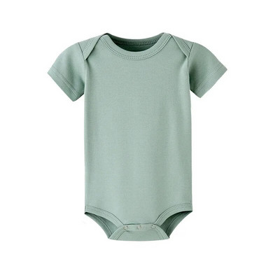 Salopete pentru nou-născut pentru bebeluși, bumbac organic, pijama clasică pentru sugari, culoare uni, salopetă moale cu mânecă scurtă, vară 13 culori