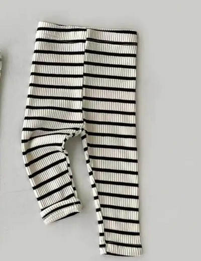 Bebeluş, leggings simpli, uni, fete, pantaloni skinny cu dungi, pentru copii, din bumbac, elasticitate, subţiri, pantaloni elastici pentru nou-născut băiat