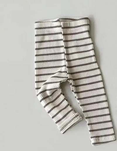 Bebeluş, leggings simpli, uni, fete, pantaloni skinny cu dungi, pentru copii, din bumbac, elasticitate, subţiri, pantaloni elastici pentru nou-născut băiat