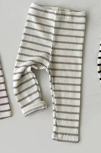 Bebeluş, leggings simpli, uni, fete, pantaloni skinny cu dungi, pentru copii, din bumbac, elasticitate, subţiri, pantaloni elastici pentru nou-născut băiat