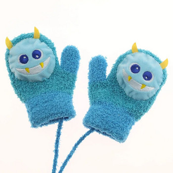 Παιδικά μωρά χειμωνιάτικα γάντια γάντια αγόρια κορίτσια Χαριτωμένο παχύ ζεστό δέρας Βρέφος νεογέννητο Παιδικό παιχνίδι χωρίς δάχτυλα μέσα