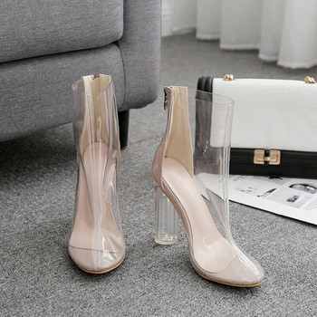 Фабриката вече предлага бърза разпродажба Модни дамски сандали с дишащ кристален ток с дебел ток, 42 ярда в наличност