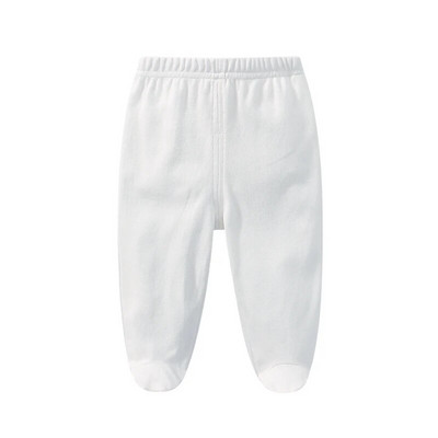 Ținută pentru bebeluși Pantaloni cu talie elastică pentru picior 100% bumbac Culoare uni 0-3-6-9-12 luni Nou-născut Bebeluși Băieți Fete Pantaloni