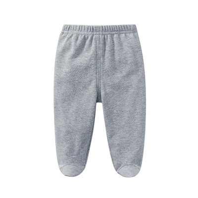 Ținută pentru bebeluși Pantaloni cu talie elastică pentru picior 100% bumbac Culoare uni 0-3-6-9-12 luni Nou-născut Bebeluși Băieți Fete Pantaloni