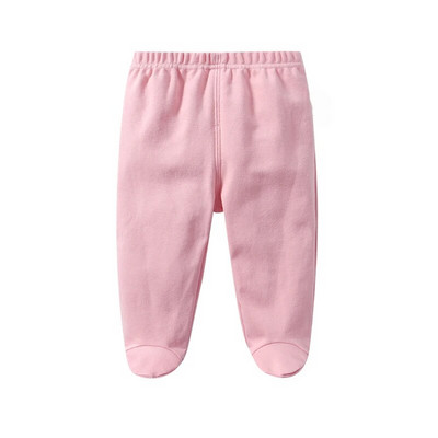 Ținută pentru bebeluși Pantaloni cu talie elastică pentru picior 100% bumbac Culoare uni 0-3-6-9-12 luni Nou-născut Bebeluși Băieți Fete Pantaloni