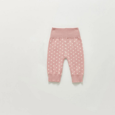 2021 Φθινόπωρο νέο Dot Print Βρεφικό παντελόνι για κορίτσια Πλεκτό κολάν Βρεφικό ψηλόμεσο παντελόνι Παιδικό βαμβακερό πουλόβερ Βρεφικό παντελόνι