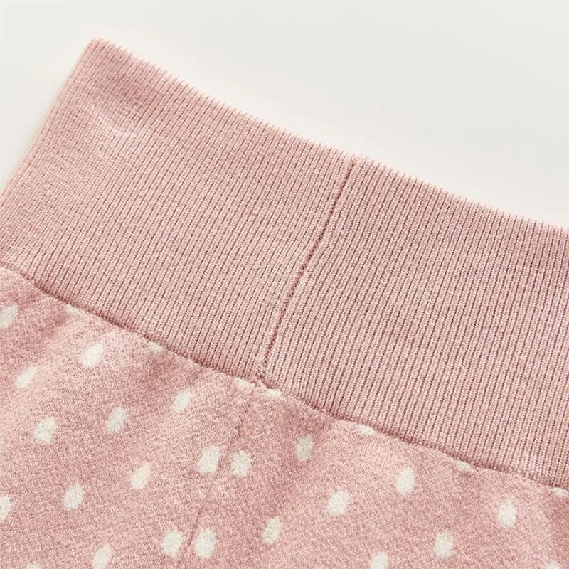 2021 Φθινόπωρο νέο Dot Print Βρεφικό παντελόνι για κορίτσια Πλεκτό κολάν Βρεφικό ψηλόμεσο παντελόνι Παιδικό βαμβακερό πουλόβερ Βρεφικό παντελόνι