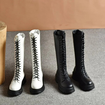 Γυναικείες ψηλές μπότες μηρού Μαύρη μόδα Μαύρο πανκ γκοθ Σέξι γυναίκα Μπότες πλατφόρμας Μοτοσικλέτας Μπότες Γυναικείες Γόβες Παπούτσια μεγάλο μέγεθος 43
