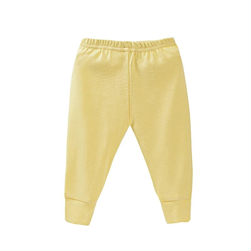 Βρεφικά ρούχα για νεογέννητα άνοιξη και φθινόπωρο Κολάν για αγόρια κορίτσια μονόχρωμο βαμβακερό μαλακό παντελόνι με ελαστική ζώνη 0-24 εκ.
