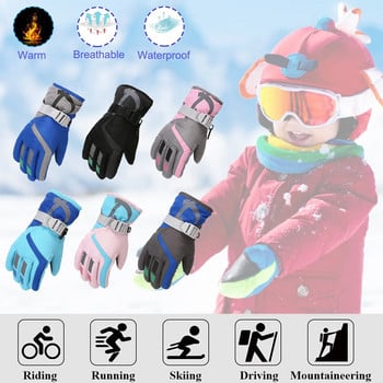 Αντιανεμικό S/M/L Μέγεθος Winter Warm Boys Outdoor Skating Snow Kids Ski Girls Gloves Snowboarding Παιδικά γάντια Σκι Γάντια Ανδρικά