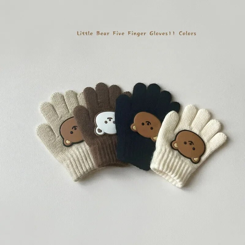 2024. aasta uus moodne kinnas lastele Korea Kawaii multifilmi karukindad väikelapsele poisstüdrukule armas sügistalv õuesoe kinnas