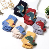 Mănuși pentru bebeluși cu desene animate, iarnă, calde pentru copii, mănuși pentru fetițe, tricotate pentru copii mici, mănuși pentru dentiție, mănuși de iarnă de pluș, copii 2-5 ani