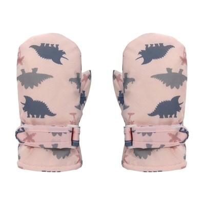 Copii Copii Mănuși de schi iarnă zăpadă Snowboard Rezistent la vânt Impermeabil Mănușă îngroșată Dinozaur din desene animate Sport în aer liber Uscare rapidă