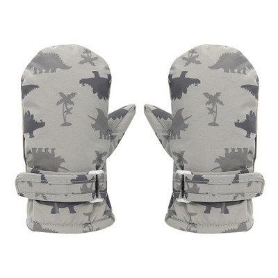 Copii Copii Mănuși de schi iarnă zăpadă Snowboard Rezistent la vânt Impermeabil Mănușă îngroșată Dinozaur din desene animate Sport în aer liber Uscare rapidă