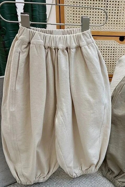 Copii, băieți, pantaloni largi, uni, vintage, ridichi, toamnă, noi, simpli, ocazionali, pantaloni de jogging, fete, catifea, fulgi de nea, pantaloni pentru copii