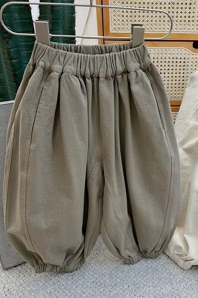 Copii, băieți, pantaloni largi, uni, vintage, ridichi, toamnă, noi, simpli, ocazionali, pantaloni de jogging, fete, catifea, fulgi de nea, pantaloni pentru copii
