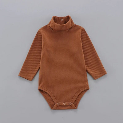 Body de iarnă pentru fetițe și băieți 3-24 luni Onesies cu mânecă lungă Lenjerie de corp din bumbac Moda guler înalt Îmbrăcăminte pentru bebeluși