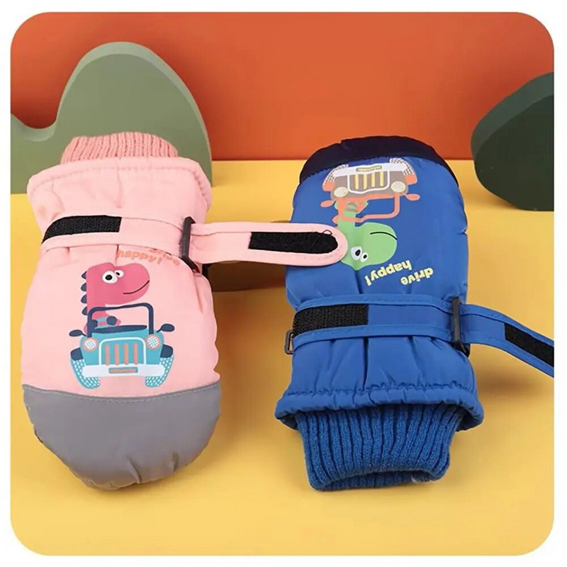 Copii noi Mănuși de schi pentru copii Mănuși de iarnă pentru zăpadă pentru băieți și fete Ski snowboard rezistent la vânt Impermeabil îngroșare mănușă Menține cald