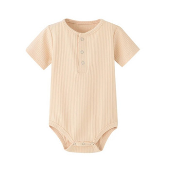 Baby Boy Romper Girl Boy Knit Romper Pijamas Гащеризон Оребрени дрехи Плетени еластични Newboron Summer Rompers Playsuit