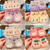 0-5-aastased talvelapsed armsad multifilmid, pehmed viie sõrmega kindad, tüdrukud, poisid, õues soojad kindad, lapsed, armsad kindad, labakindad