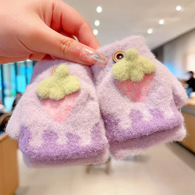 0-5-aastased talvelapsed armsad multifilmid, pehmed viie sõrmega kindad, tüdrukud, poisid, õues soojad kindad, lapsed, armsad kindad, labakindad