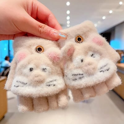 0-5-aastased talvelapsed armsad multifilmid, pehmed viie sõrmega kindad, tüdrukud, poisid, õues soojad kindad, lapsed, armsad kindad, labakindad