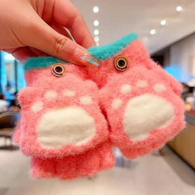 0-5-aastased talvelapsed armsad multifilmid, pehmed viie sõrmega kindad, tüdrukud, poisid, õues soojad kindad, lapsed, armsad kindad, labakindad