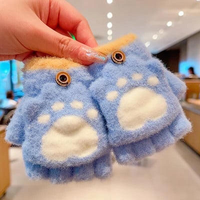 0-5-aastased talvelapsed armsad multifilmid, pehmed viie sõrmega kindad, tüdrukud, poisid, õues soojad kindad, lapsed, armsad kindad, labakindad