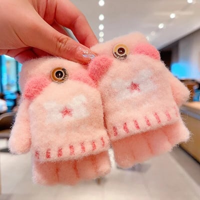 0-5-aastased talvelapsed armsad multifilmid, pehmed viie sõrmega kindad, tüdrukud, poisid, õues soojad kindad, lapsed, armsad kindad, labakindad