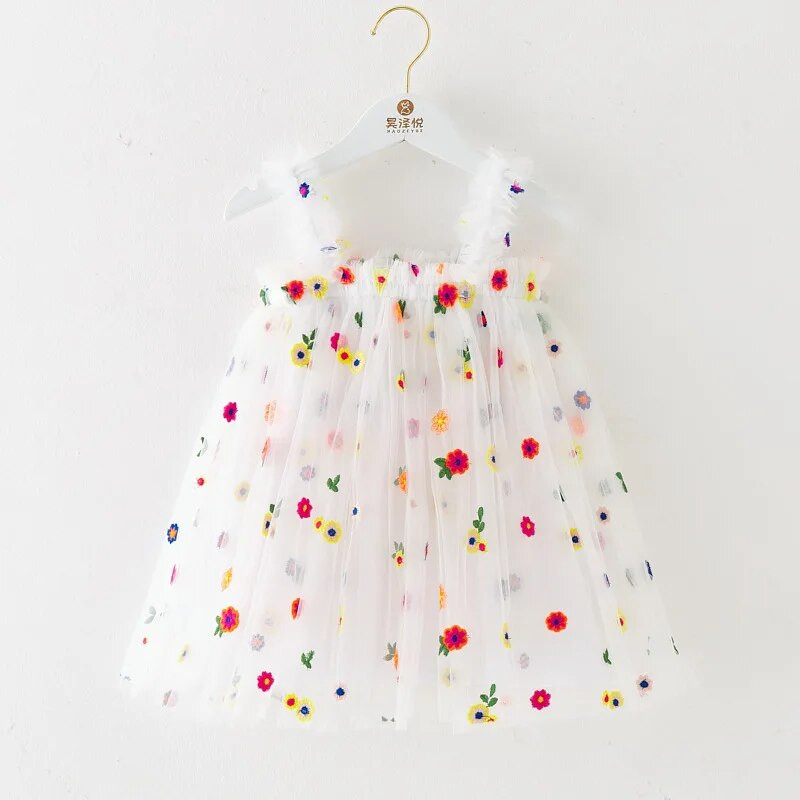 2023. aasta uus beebikleit, moekas traksid, tikandid, väikesed lillelised, armsad, armsad printsessikleidid 1. sünnipäevaks seelik kingitus tüdrukule