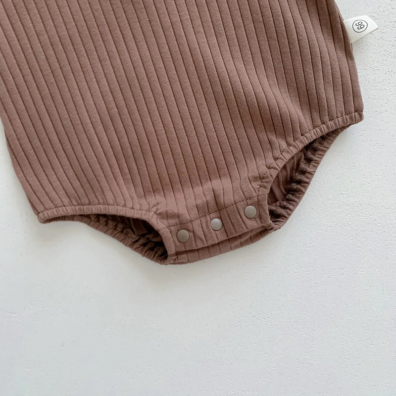 2023 Βρεφικά ρούχα Καλοκαιρινή Νέα γελοιογραφία Bear Newborn Baby Boys Romper Πλεκτή Βαμβακερή κοντομάνικη φόρμα