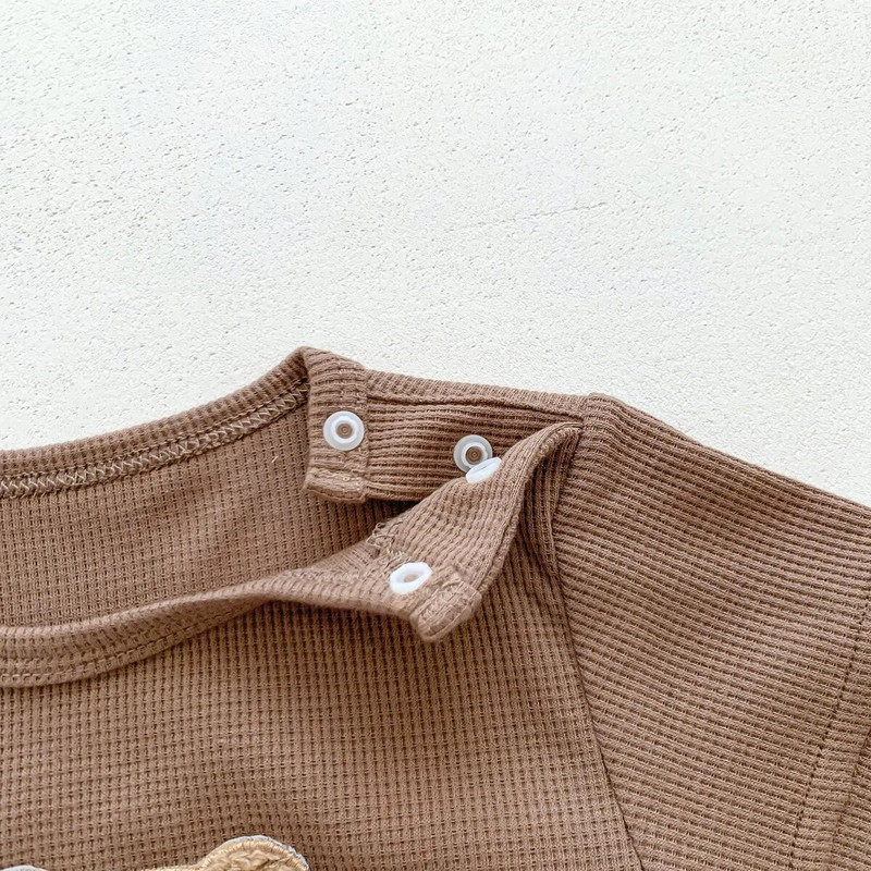 Καλοκαιρινές βρεφικές φόρμες με καπέλο Cute Bear Ολόσωμες φόρμες για κορίτσια αγόρια Κορεάτικες βρεφικές φόρμες μόδας Ρούχα 0-2 ετών