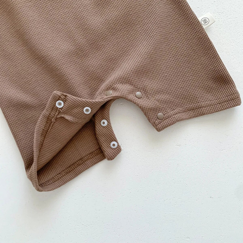 Καλοκαιρινές βρεφικές φόρμες με καπέλο Cute Bear Ολόσωμες φόρμες για κορίτσια αγόρια Κορεάτικες βρεφικές φόρμες μόδας Ρούχα 0-2 ετών