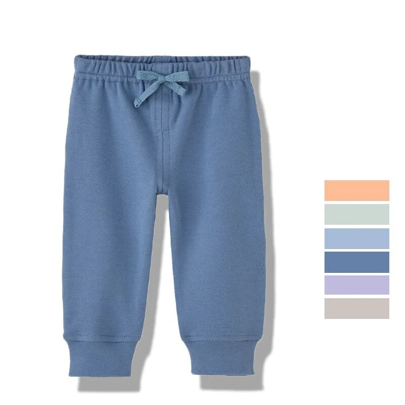 Sügiskevad beebipüksid 100% puuvillane Pehme Mugav poisstüdruku vabaaja püksid Pikad Johnsi väikelaste püksid Spordipüksid Newbron Babyle