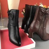 Есен и зима Помощ Ежедневни модни ботуши Модни ботуши с остър цип Големи размери Ботуши за възрастни майки