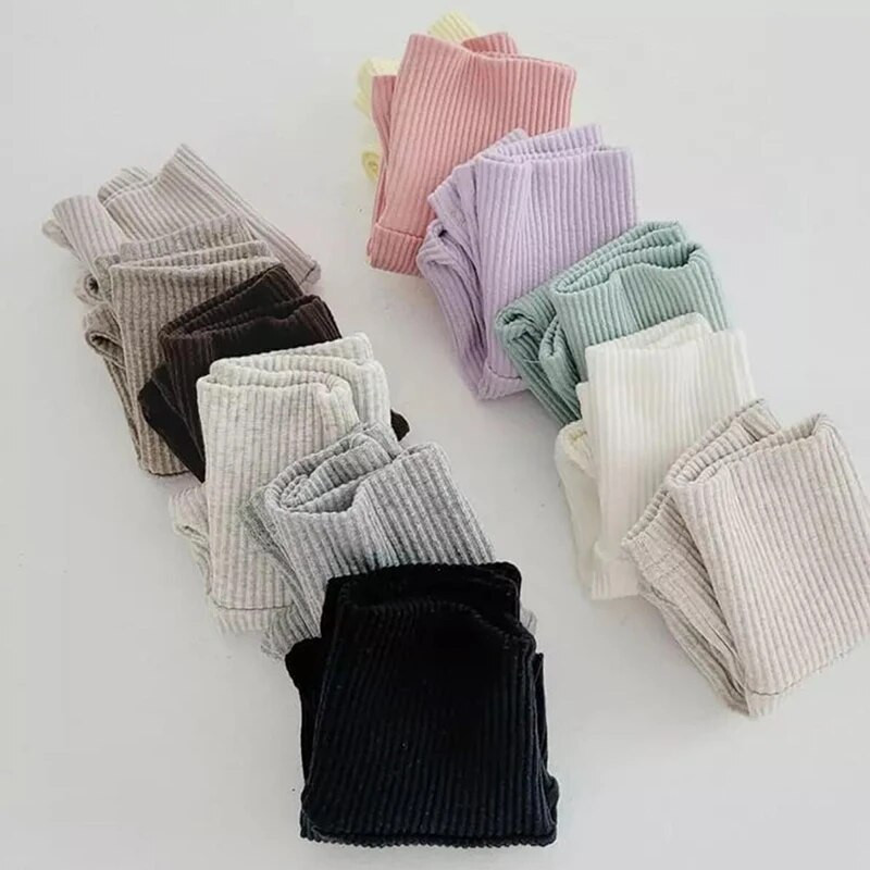 Puuvillased soonikuga beebipüksid poistele ja tüdrukutele Säärised Pehmed hingavad väikelaste kõrge vöökohaga püksid Laste püksid Beebi asjad Jõulud