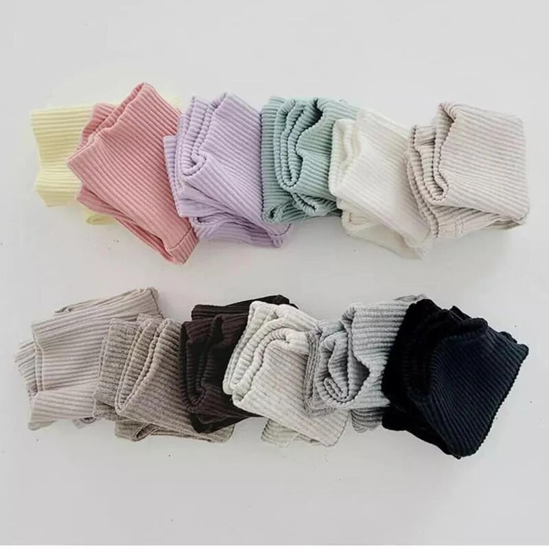 Puuvillased soonikuga beebipüksid poistele ja tüdrukutele Säärised Pehmed hingavad väikelaste kõrge vöökohaga püksid Laste püksid Beebi asjad Jõulud