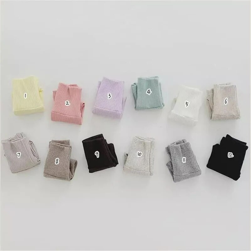 Puuvillased soonikuga beebipüksid poistele ja tüdrukutele Säärised Pehmed hingavad väikelaste kõrge vöökohaga püksid Laste püksid Beebi asjad Jõulud