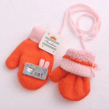 2023 1-3Y Γάντια για μωρά κινουμένων σχεδίων Χειμώνας ζεστά παιδικά μωρά αγόρια κορίτσια Πλεκτά γάντια για παιδιά Μικρό παιδί Χοντρό γάντι για παιδιά