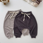 Ținute de toamnă nou-născut sugari cu dungi Leggings băieți fată pentru bebeluși pantaloni casual largi Bumbac uni pantaloni la modă simpli