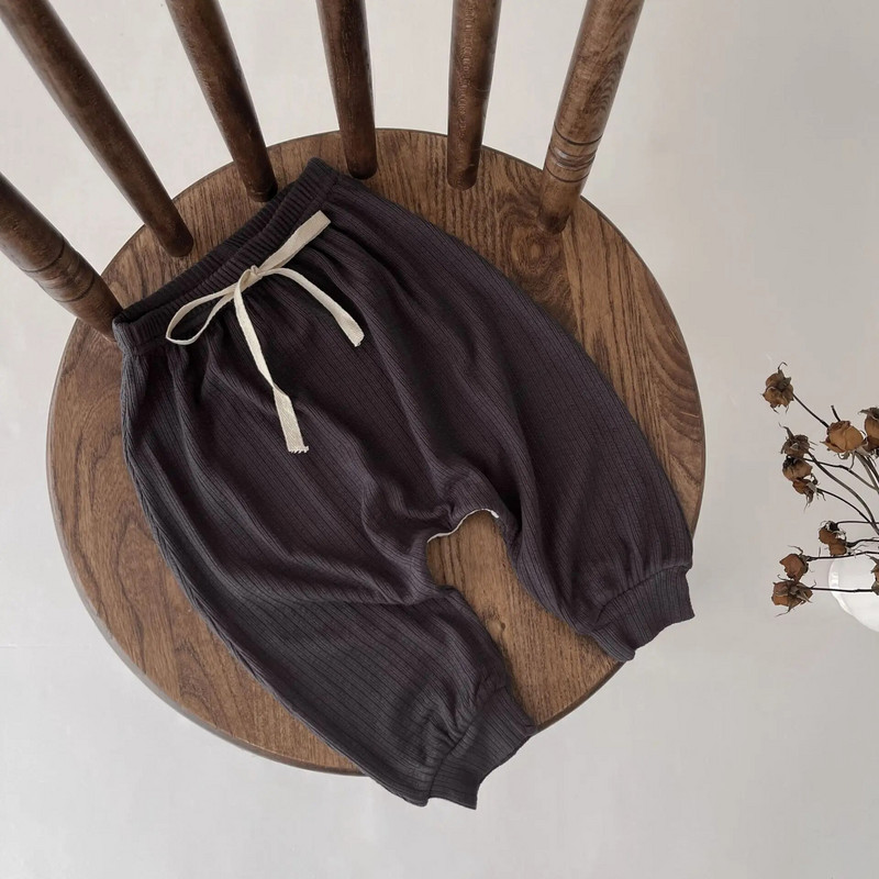 Sügisrõivad Vastsündinu Pit Triibulised Retuusid Poiss Tüdruk Beebi lahtised vabaaja püksid Väikelaps Puuvillane Solid Lihtsad Moodsad Püksid