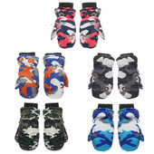 Mănuși pentru copii Camuflaj Îngroșare mănuși de schi Copii iarnă în aer liber Snowboard Mănuși impermeabile rezistente la vânt 2-5 ani